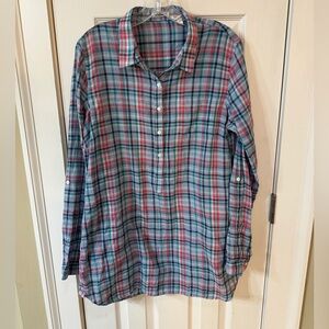 Toad&Co Lightfoot Mixo Tunic Top Shirt Blouse Large